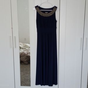 Navy blue maxi dress